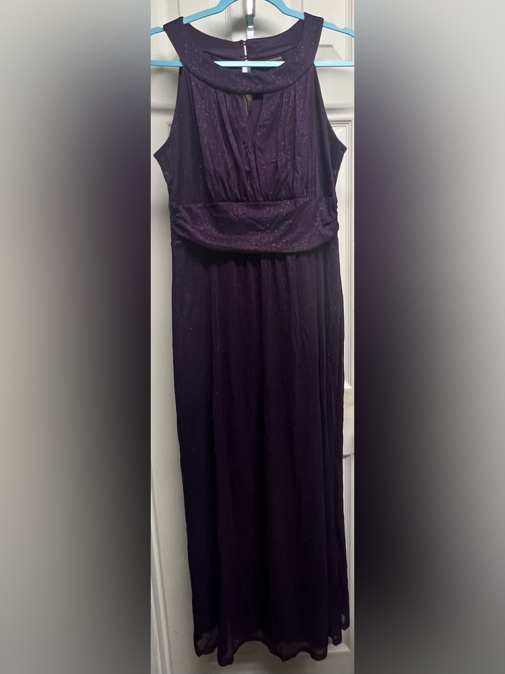 Enfocus Studio Purple Sparkle Petite Maxi Dress